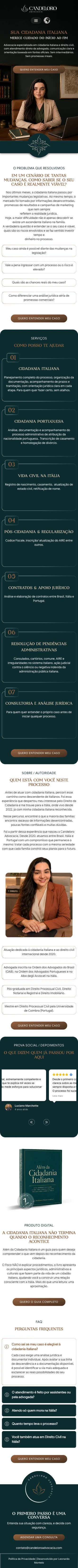 Captura mobile de Candeloro Advocacia