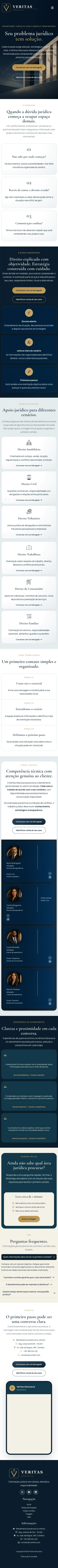 Captura mobile de Veritas Advocacia